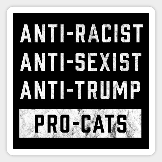 Anti Trump Funny Cat Lover Magnet by mindeverykind